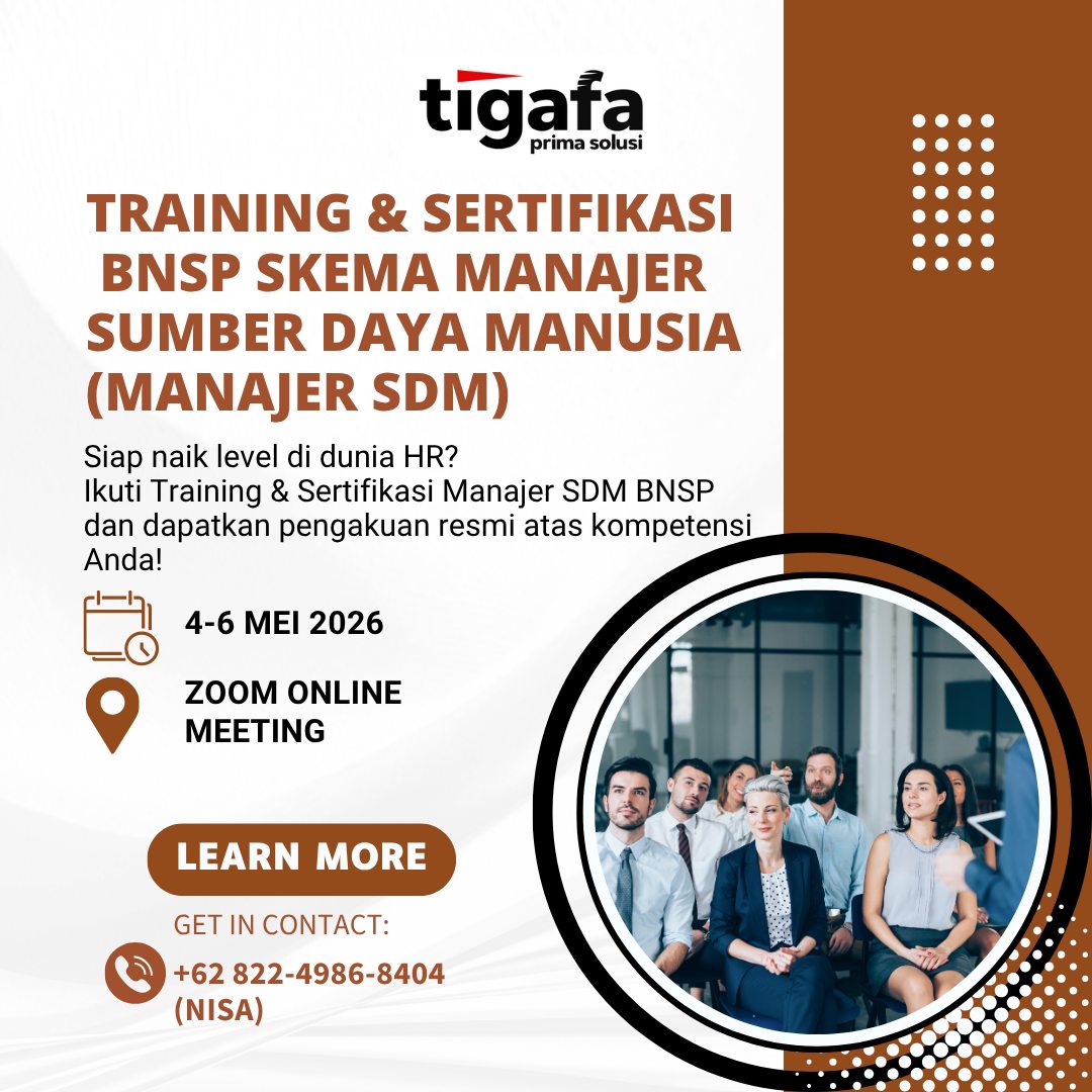 Training & Sertifikasi BNSP Sumber Daya Manusia (Manajer SDM) Jakarta